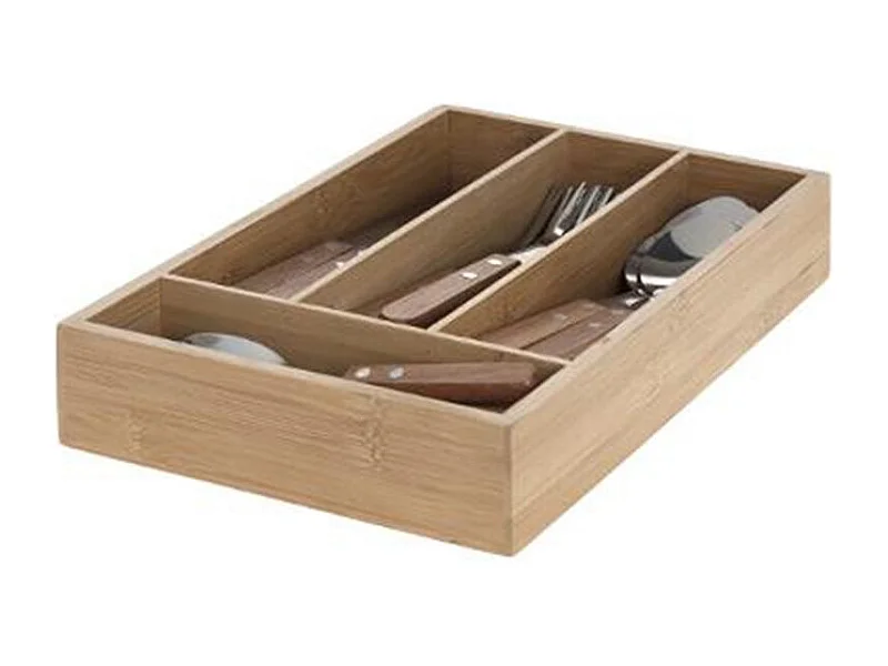 Ménagère 24 Pièces & Bac "Cadence" 30cm Naturel