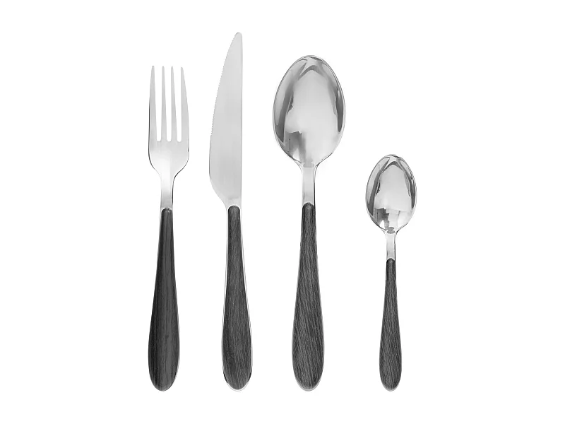 Ménagère 24 Pièces Inox "Marc" 27cm Marron