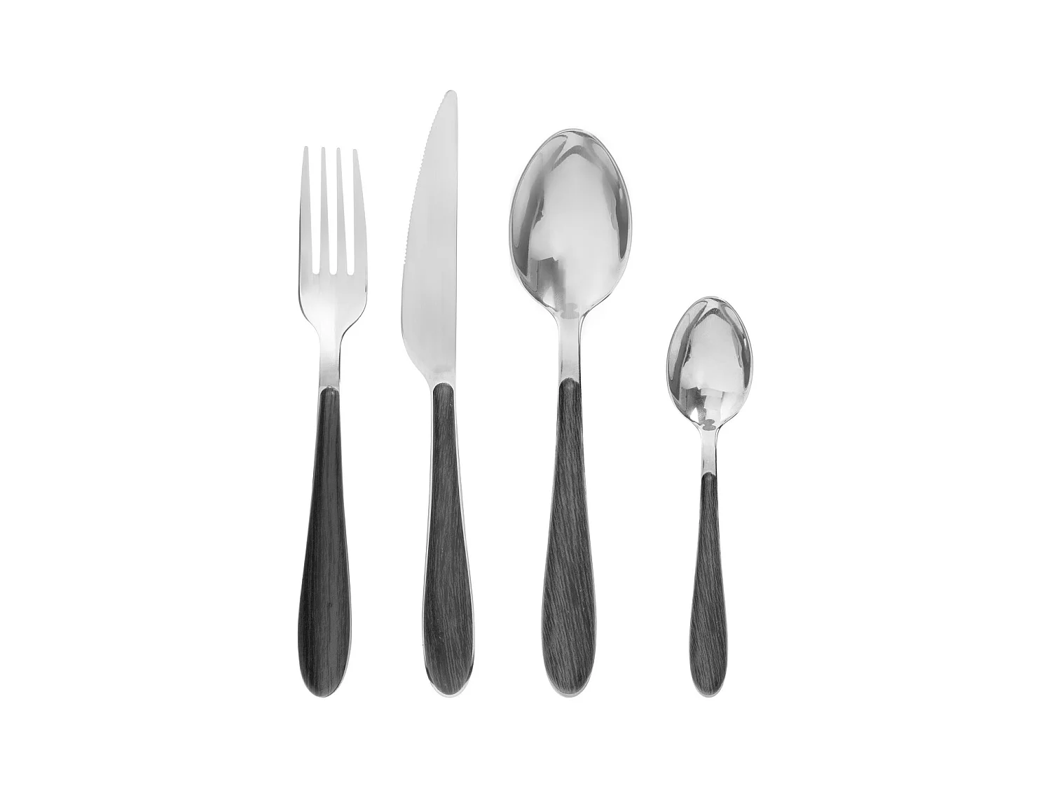 Ménagère 24 Pièces Inox "Marc" 27cm Marron