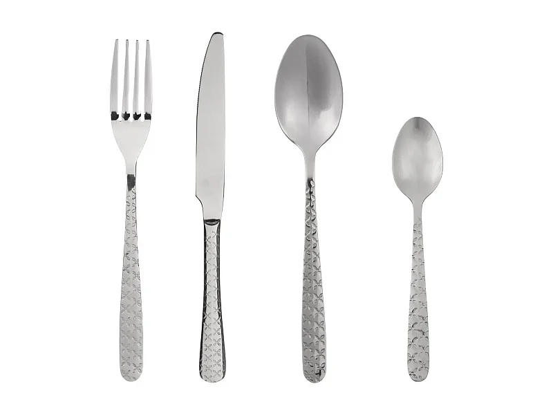 Ménagère Inox 24 Pièces "Flora" 23cm Argent