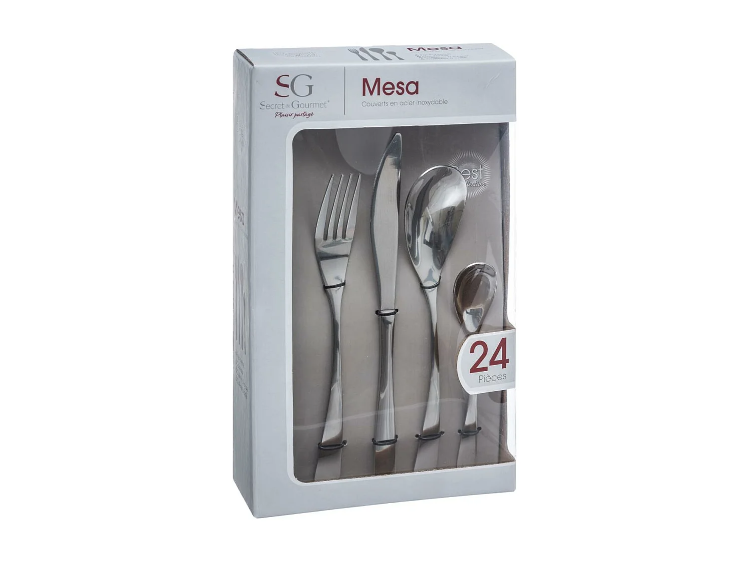 Ménagère Inox 24 Pièces "Mésa" 23cm Argent