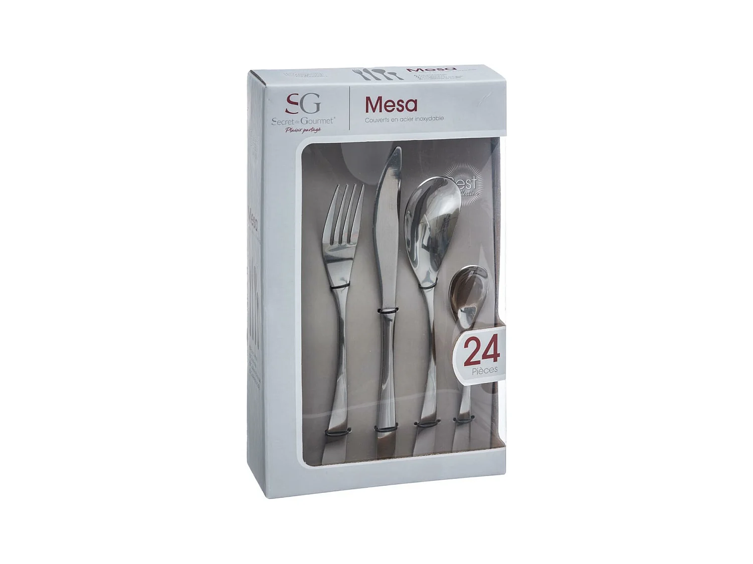 Ménagère Inox 24 Pièces "Mésa" 23cm Argent