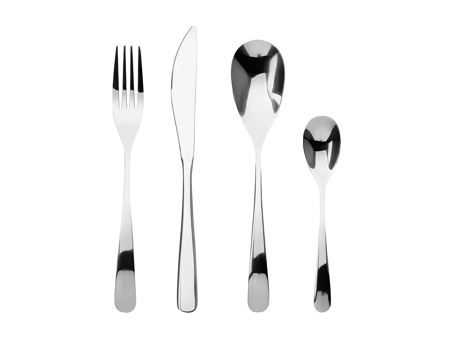 Ménagère Inox 24 Pièces "Mésa" 23cm Argent