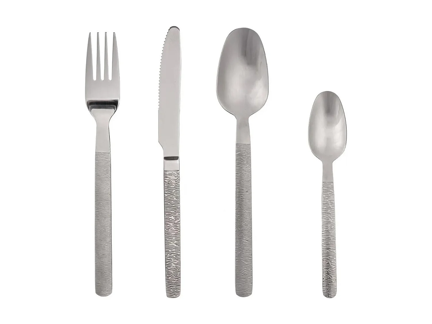 Ménagère Inox 24 Pièces "Jungle" 22cm Argent