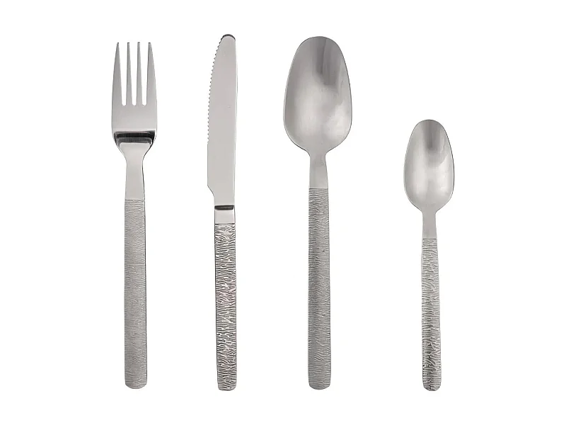 Ménagère Inox 24 Pièces "Jungle" 22cm Argent