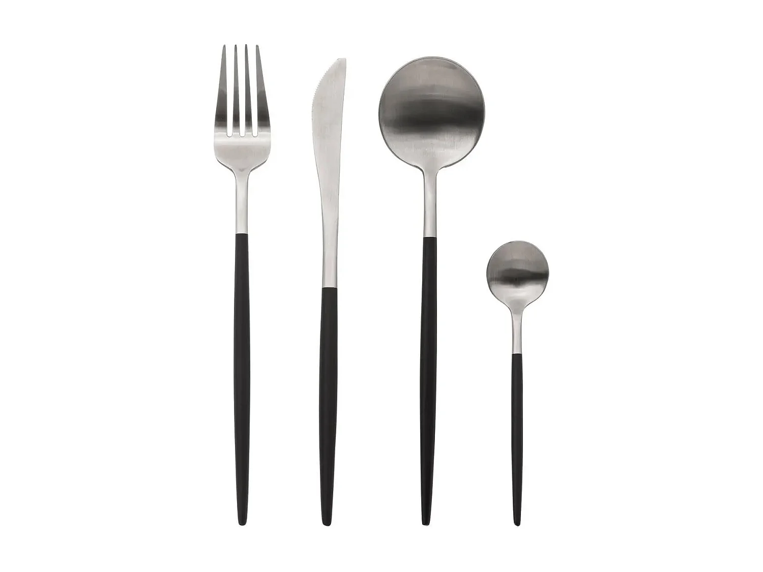 Ménagère 24 Pièces Inox "Ida" 27cm Noir