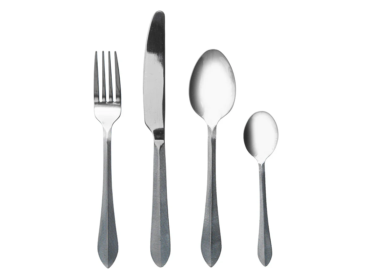 Ménagère 24 Pièces Inox "Carya" Gris