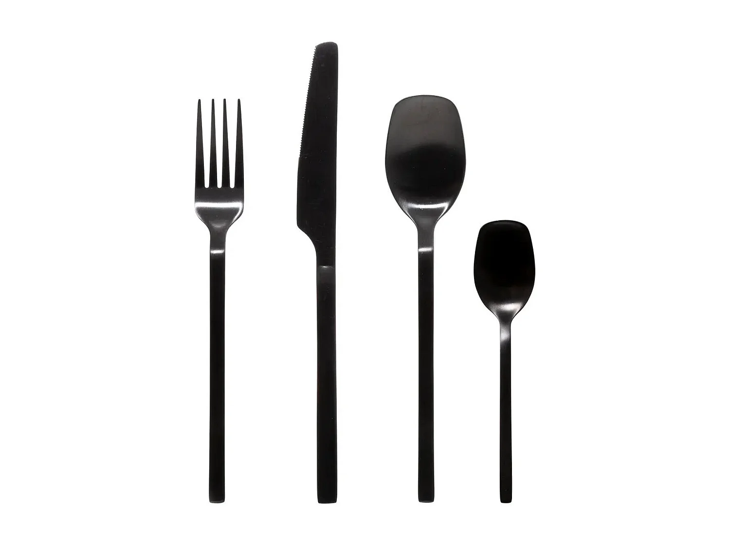 Ménagère 24 Pièces "Modern Wood" 27cm Noir