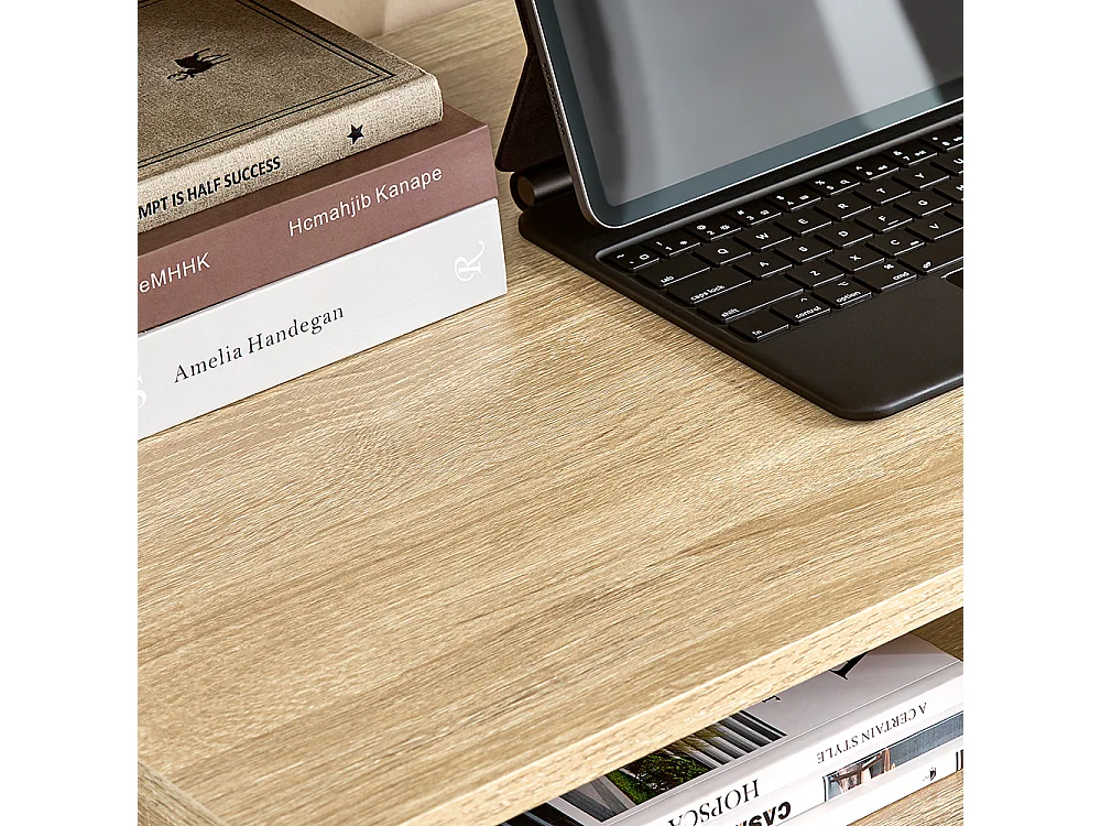 Mesa de Escritorio Mesa de Ordenador con 2 cajones y 1 Estante L81 cm x P50cm x H100cm FWT63-N SoBuy ES