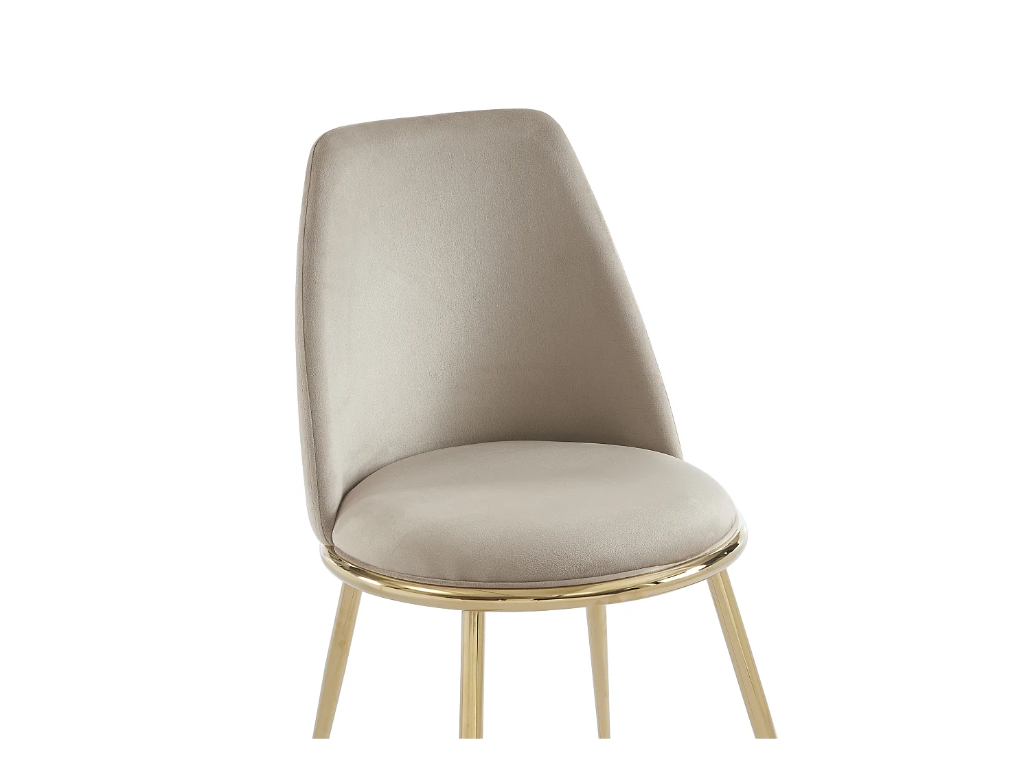 Pack de 6 sillas de terciopelo y metal dorado - Beige - NEBINA de Pascal MORABITO