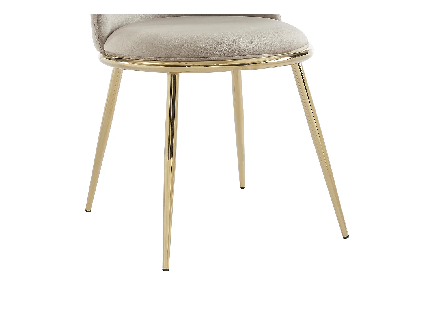 Pack de 6 sillas de terciopelo y metal dorado - Beige - NEBINA de Pascal MORABITO