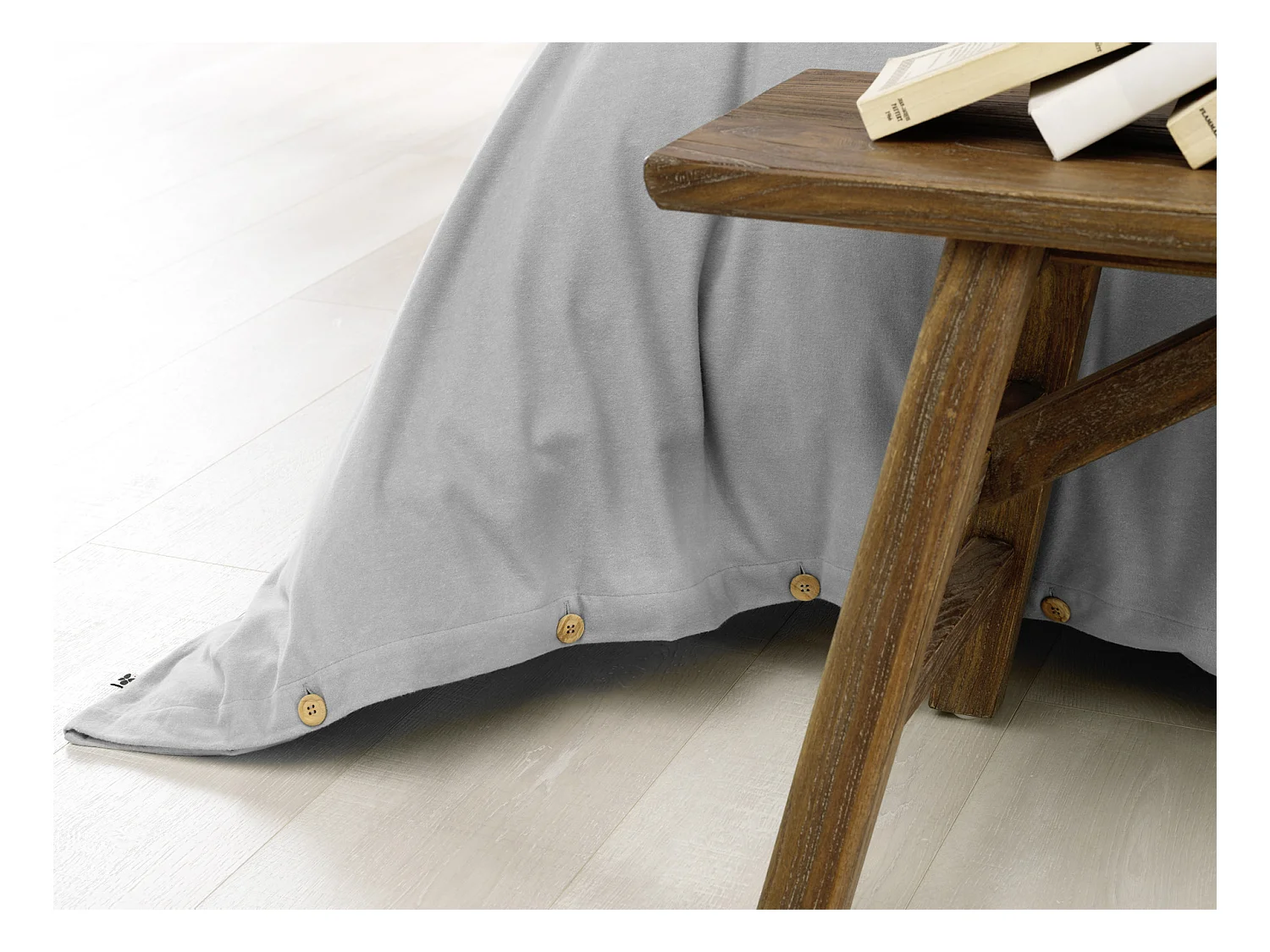 Housse de couette flanelle 260 x 240 cm Candice Brume