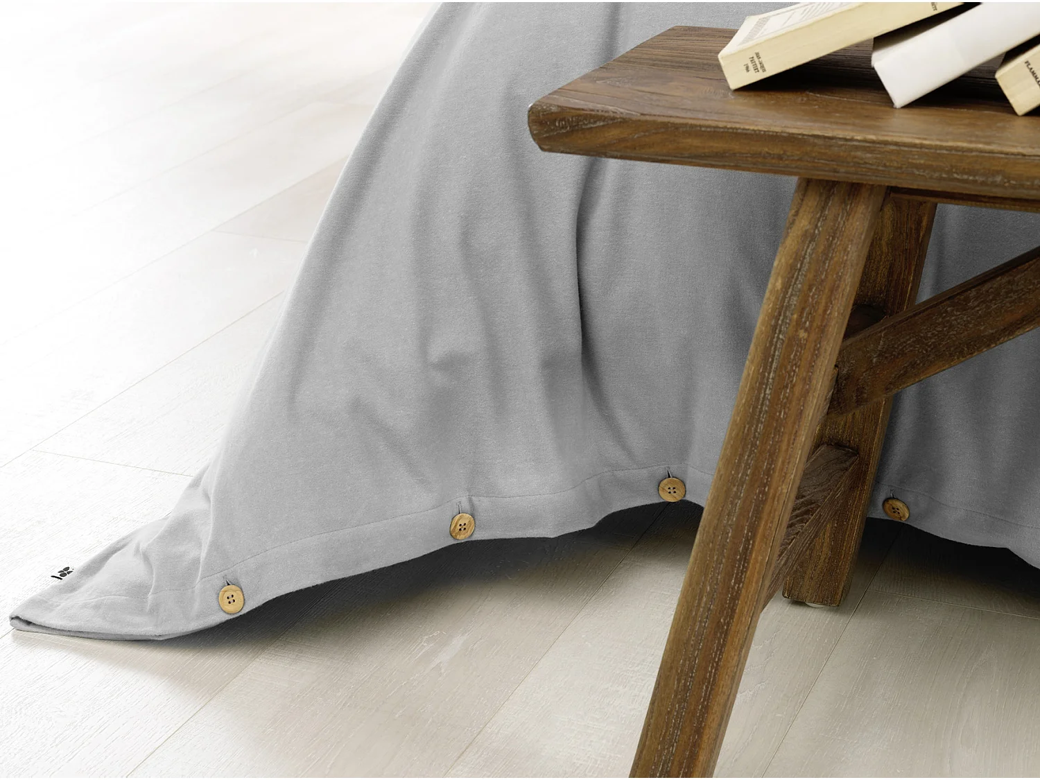 Housse de couette flanelle 260 x 240 cm Candice Brume