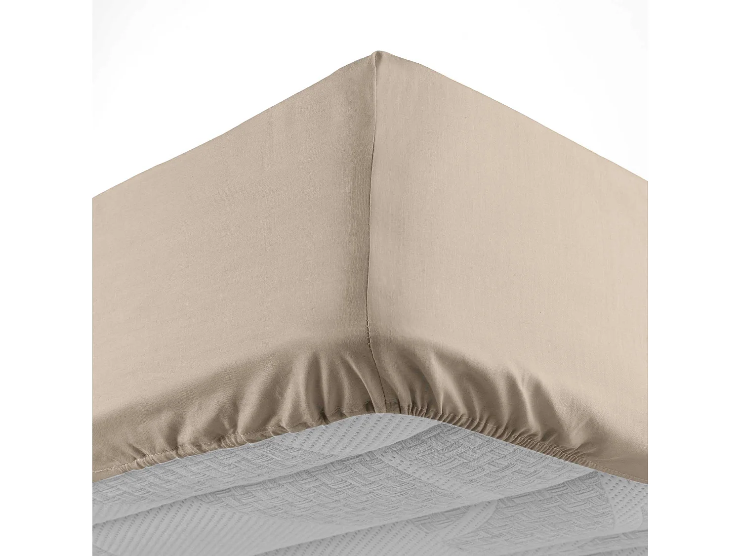 Drap housse 180 x 200 cm Couleur emotion sable