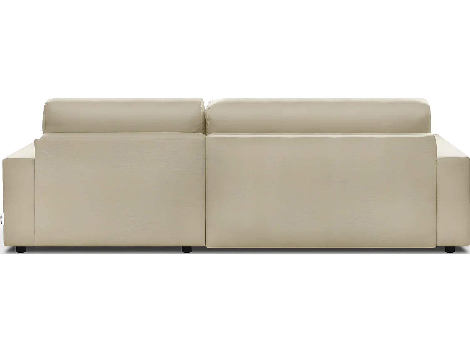 Canapé d'angle à droite convertible 3 places avec coffre en tissu beige - Arty