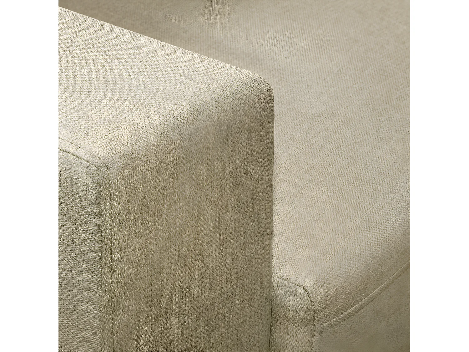 Canapé d'angle à droite convertible 3 places avec coffre en tissu beige - Arty