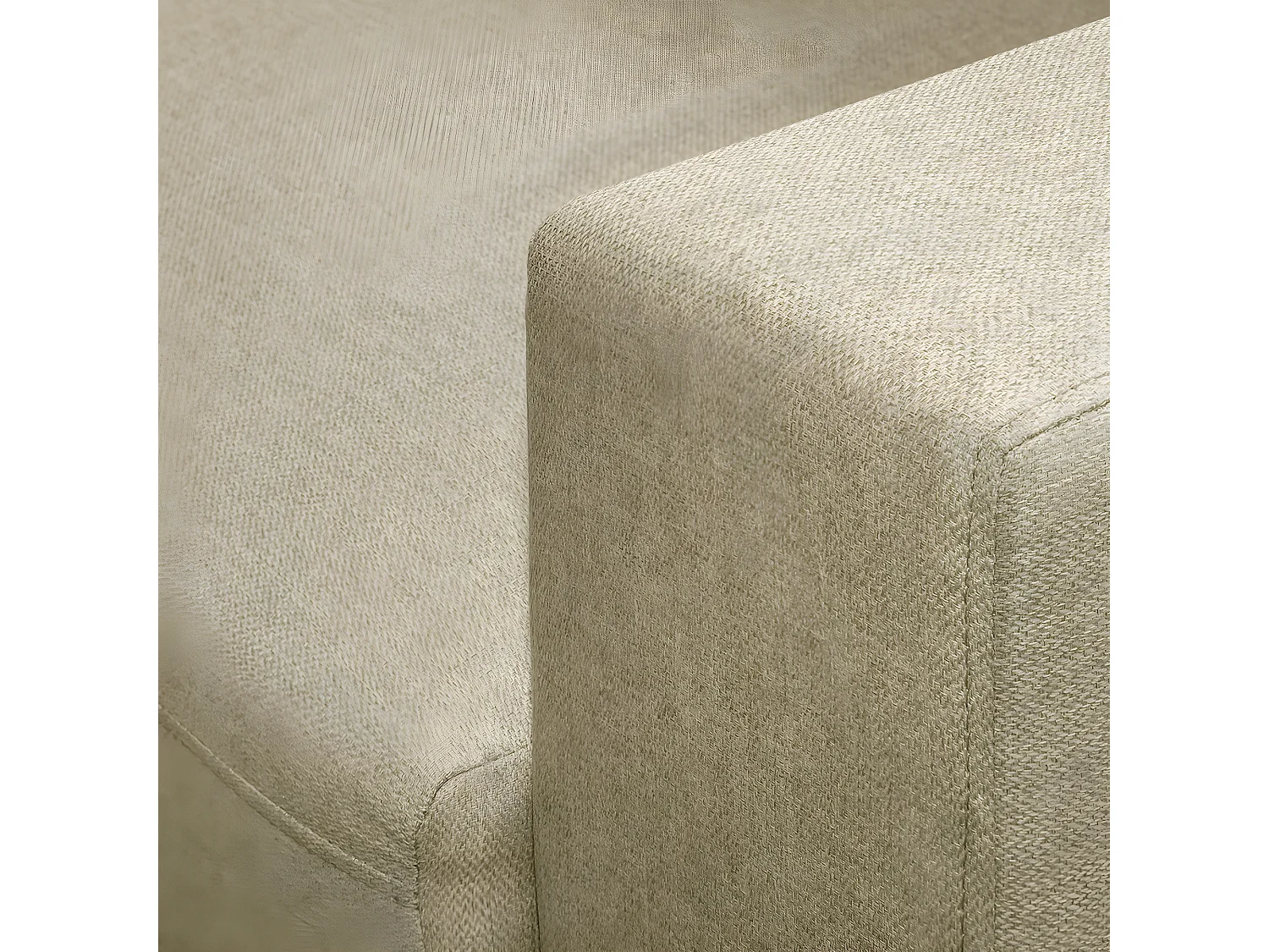 Canapé d'angle à gauche convertible 3 places avec coffre en tissu beige - Arty