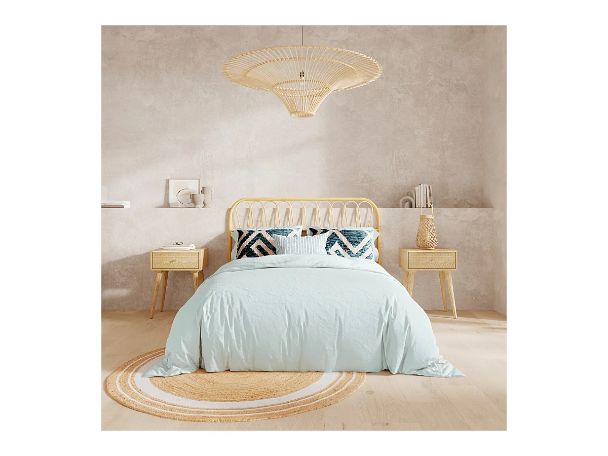 Cabecero de ratán natural 140 cm - Elior