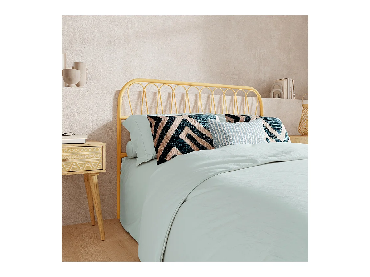 Cabecero de ratán natural 140 cm - Elior