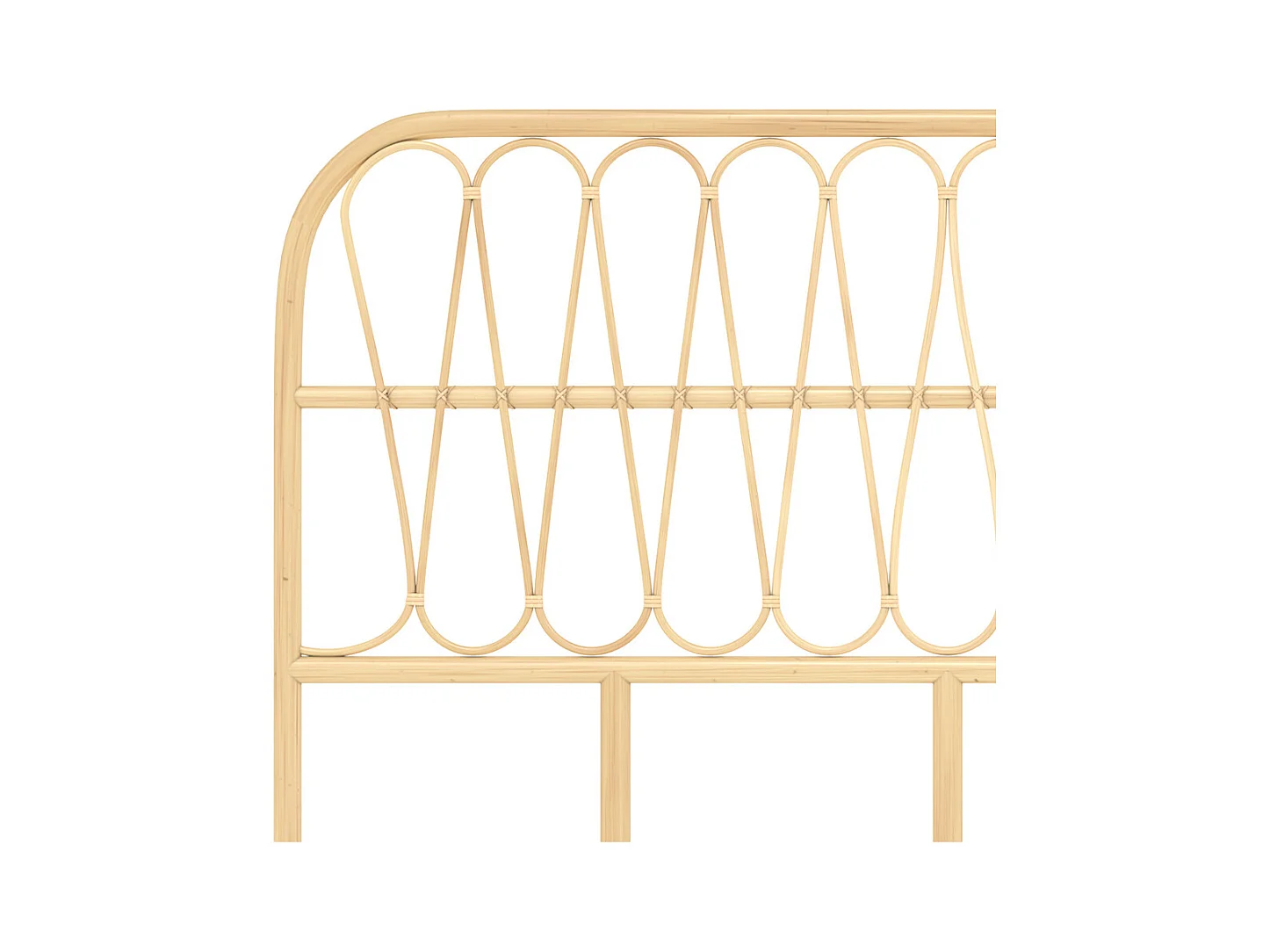 Cabecero de ratán natural 140 cm - Elior