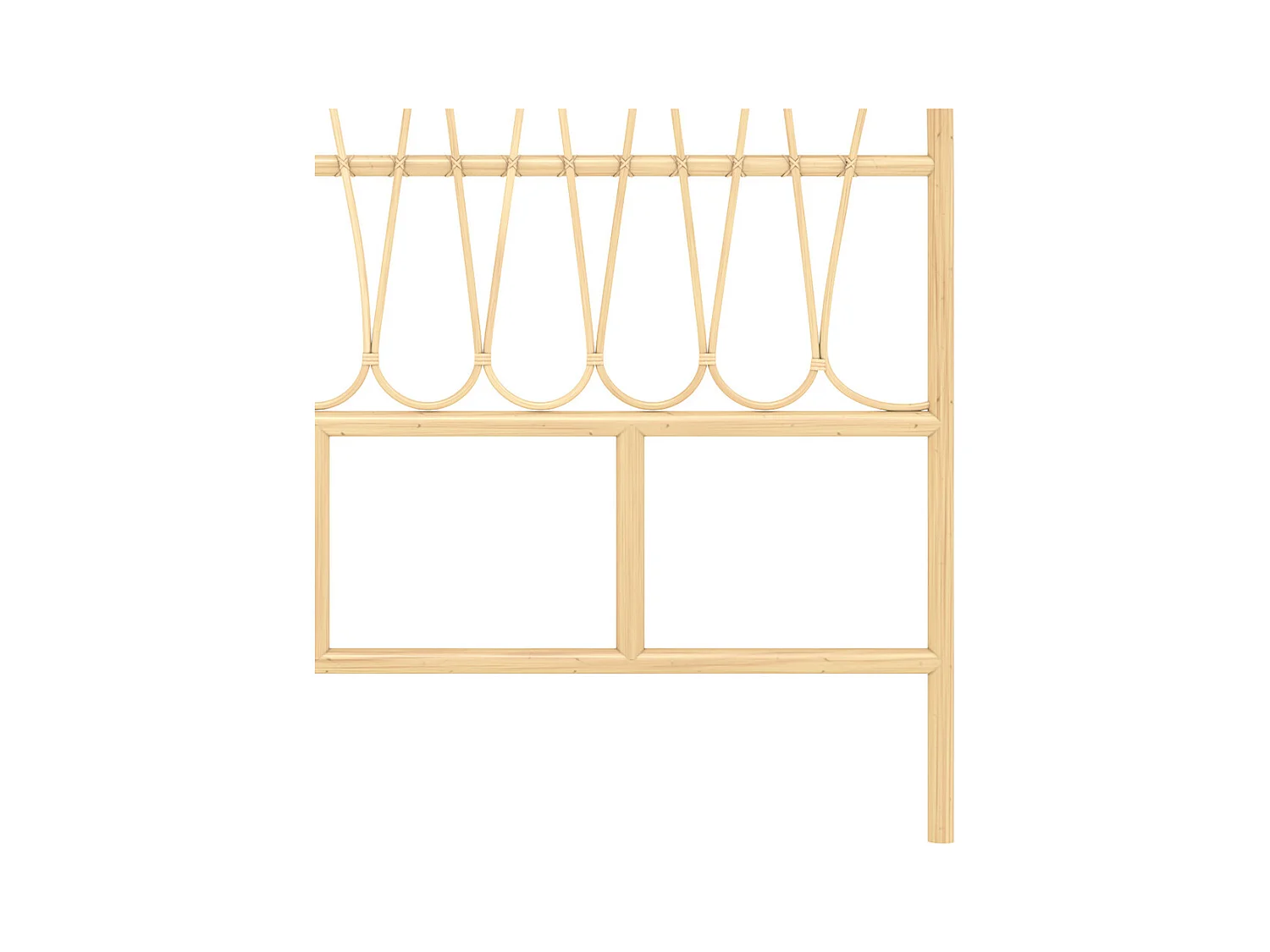 Cabecero de ratán natural 140 cm - Elior