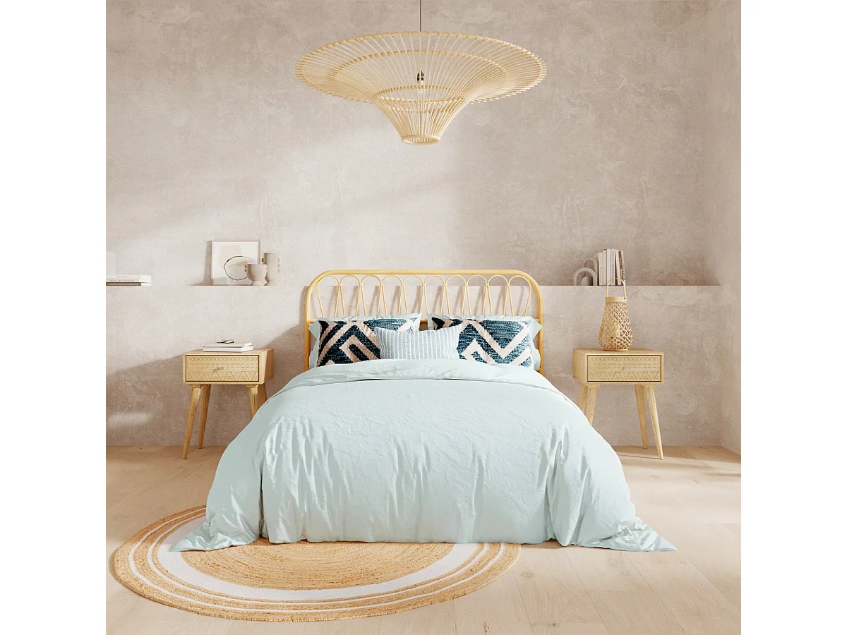 Cabecero de ratán natural 140 cm - Elior