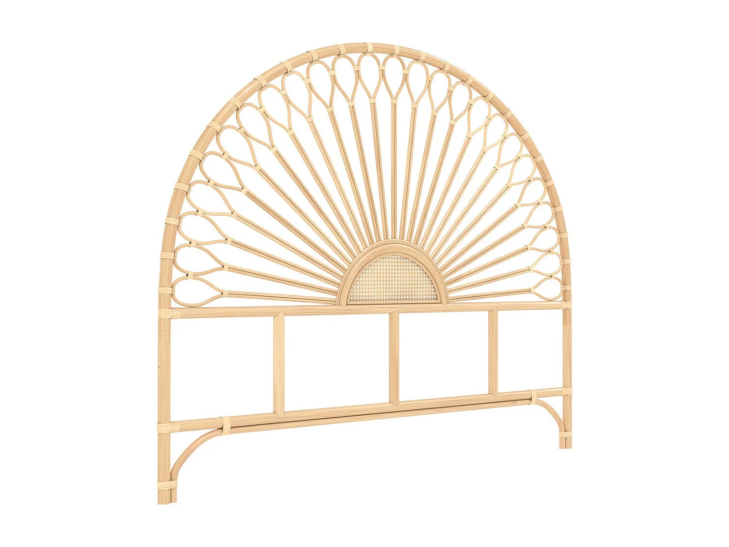 Testata in rattan naturale 160 cm - Alan