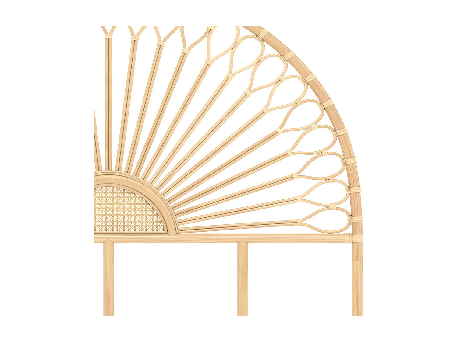 Testata in rattan naturale 160 cm - Alan