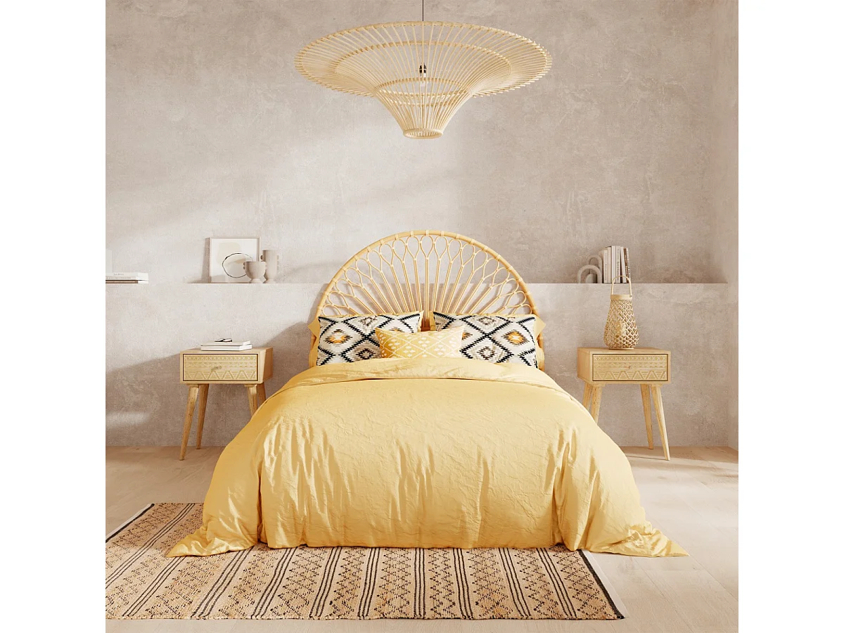 Tête de lit en rotin naturel 140 cm - Alan
