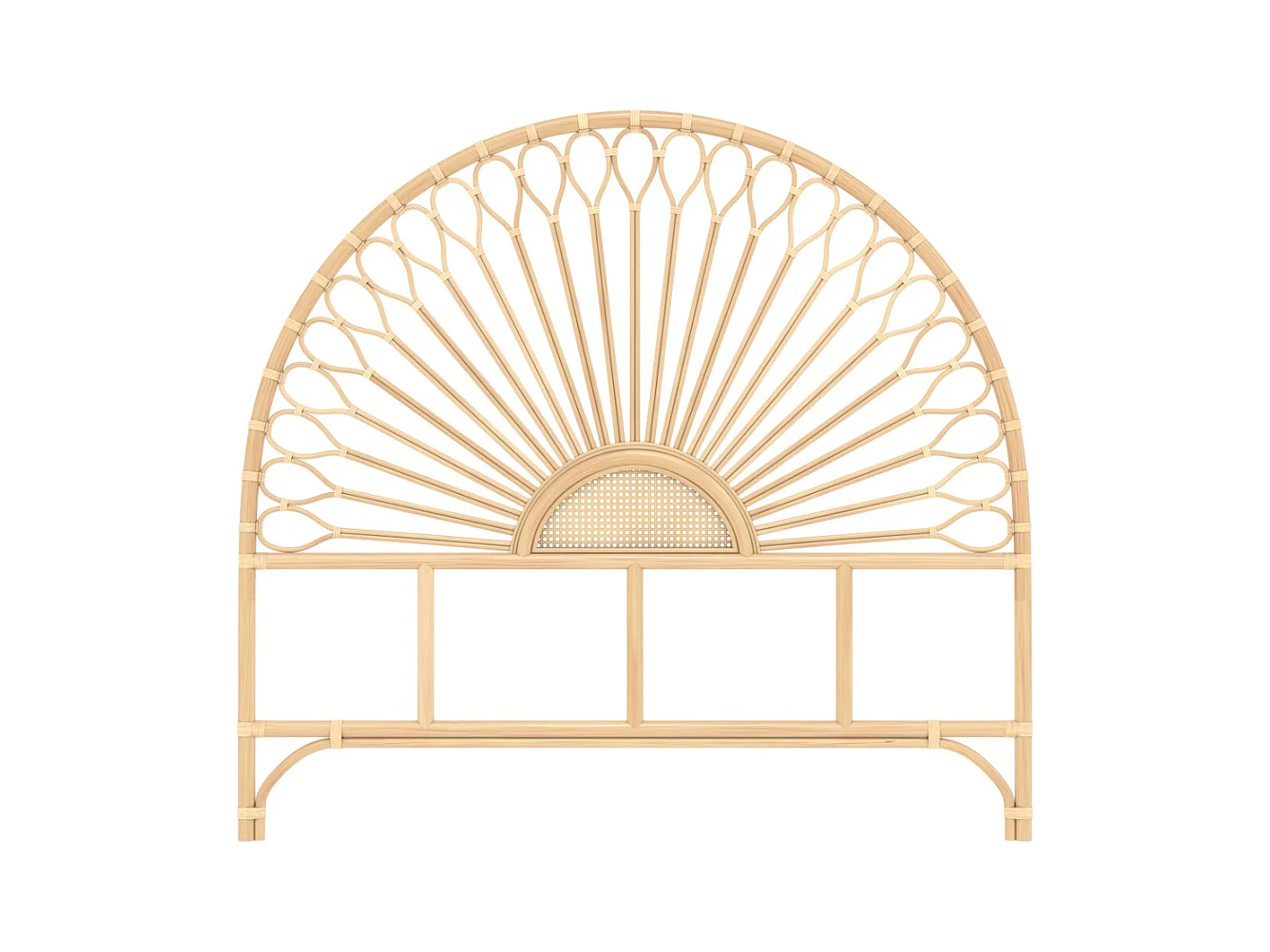 Tête de lit en rotin naturel 140 cm - Alan