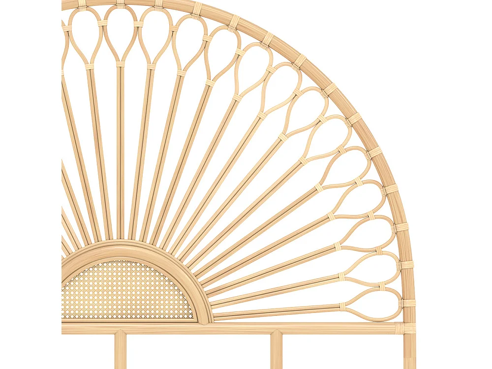 Tête de lit en rotin naturel 140 cm - Alan
