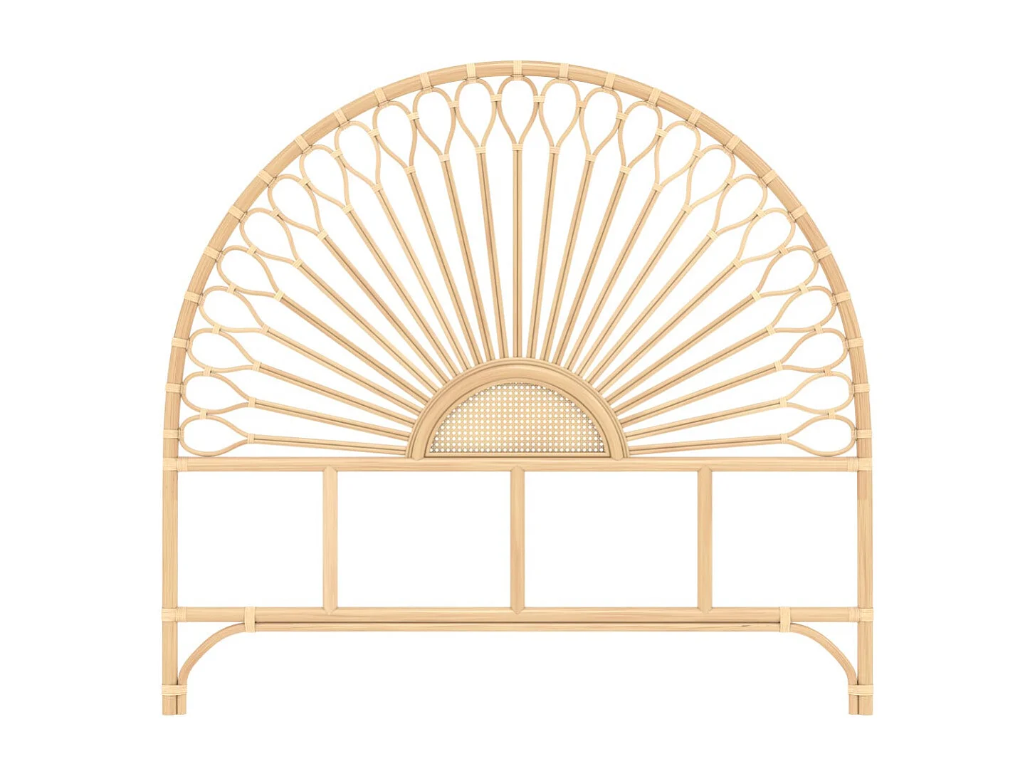 Testata in rattan naturale 140 cm - Alan