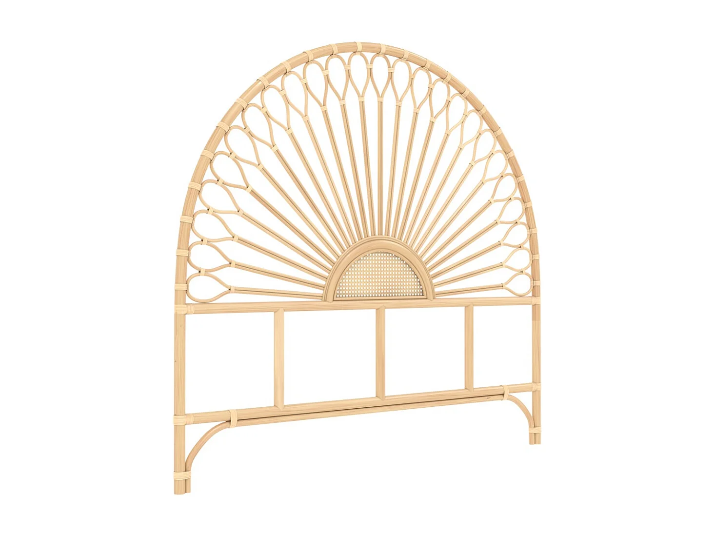 Testata in rattan naturale 140 cm - Alan