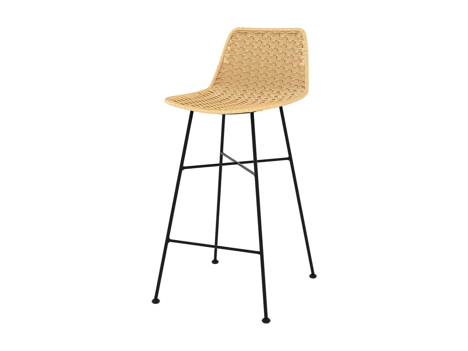 Set di 2 sedie per isola centrale 65,5 cm in rattan naturale - Mara
