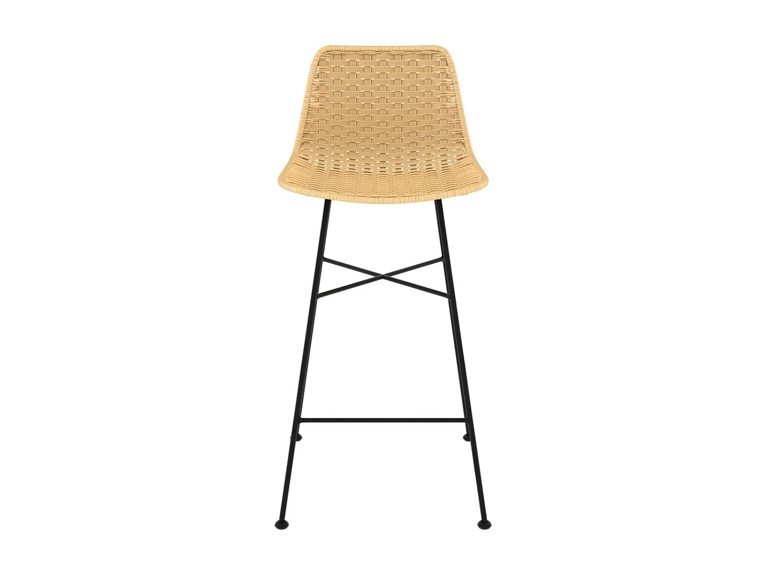 Set di 2 sedie per isola centrale 65,5 cm in rattan naturale - Mara