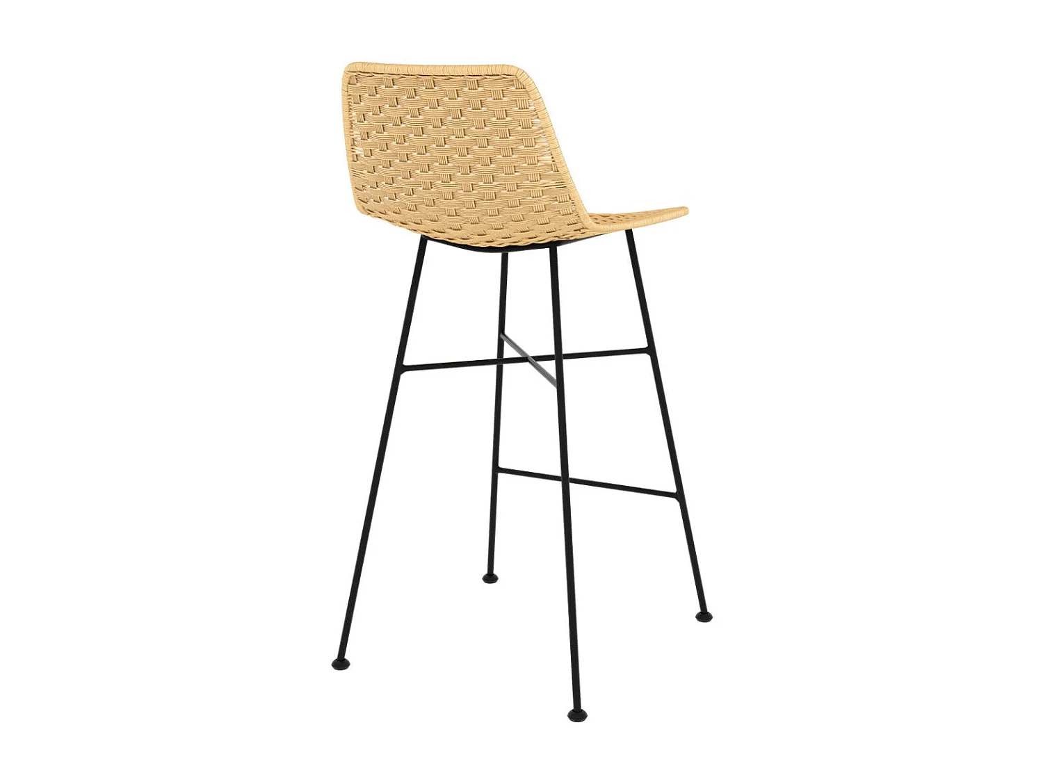 Set di 2 sedie per isola centrale 65,5 cm in rattan naturale - Mara