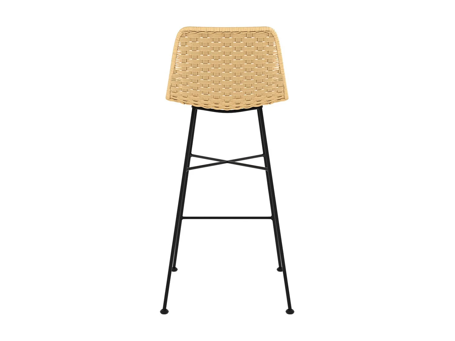 Set di 2 sedie per isola centrale 65,5 cm in rattan naturale - Mara