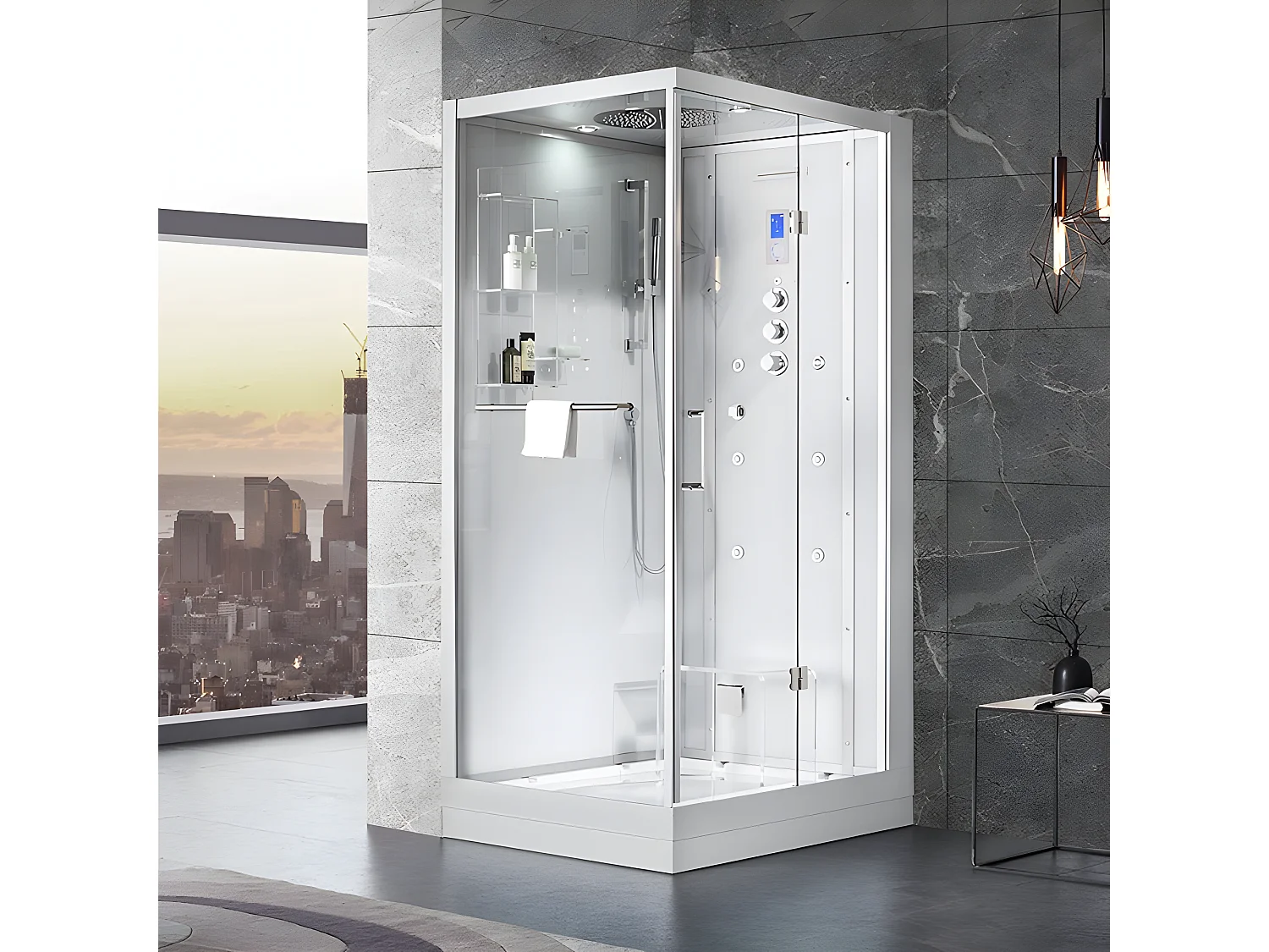 Cabine douche Hammam DUO Archipel® Pro 120D (120x85cm) - 2 places