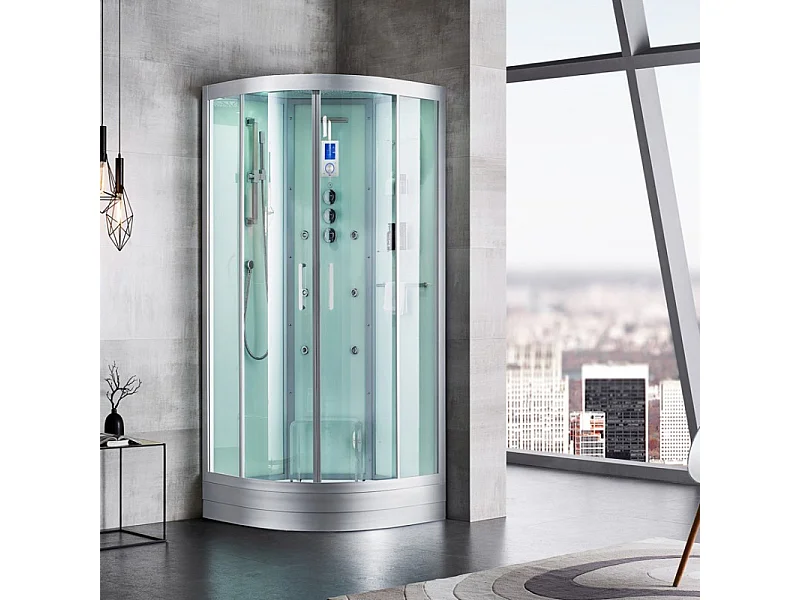 Cabine douche Hammam Archipel® QDR 80C WHITE - 80x80 -1 place