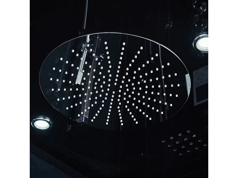 Cabine douche Hammam Archipel® Pro 95G BLACK (95x95cm) - 1 place