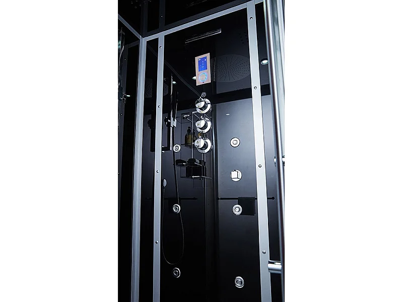 Cabine douche Hammam Archipel® Pro 95G BLACK (95x95cm) - 1 place