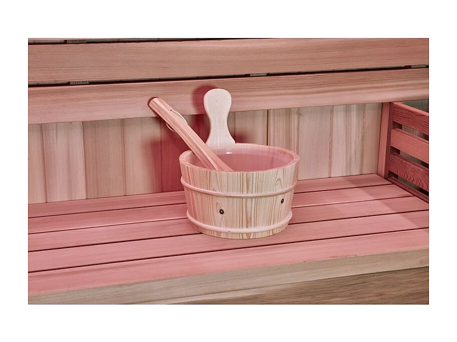 Combiné Sauna Hammam Boreal® Sublimation en Cèdre Rouge - 8 places - 340*175*210