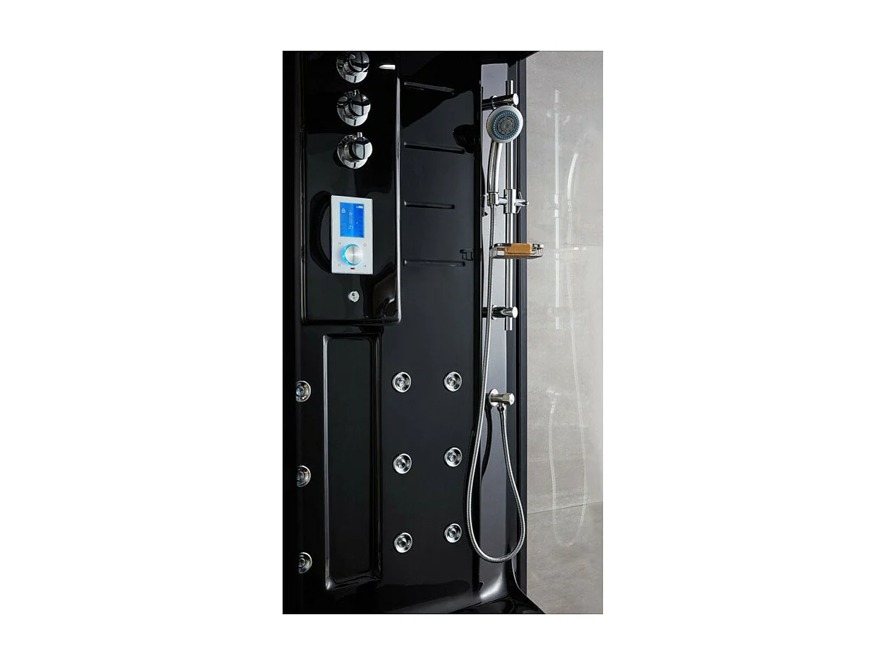 Combi Sauna Douche Hammam Boreal® SH220-G-Black Edition - gauche