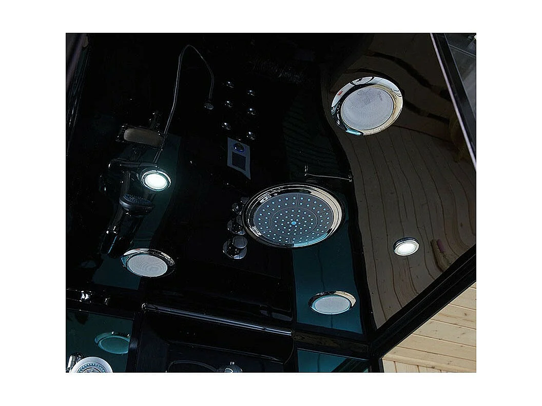 Combi Sauna Douche Hammam Boreal® SH220-G-Black Edition - gauche