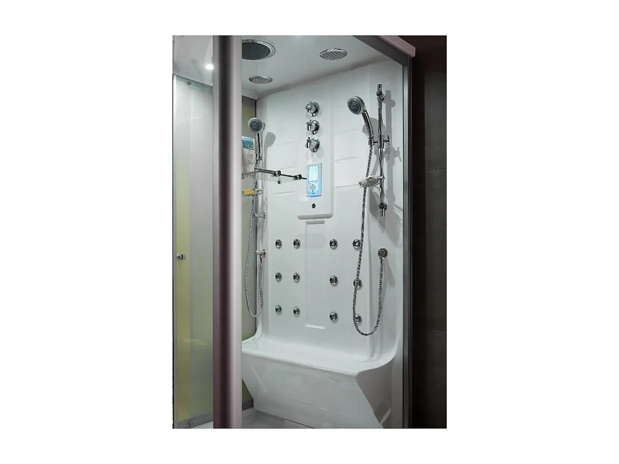 Combi Sauna Infrarouge Douche Hammam Boreal® IR-H-220D - droite