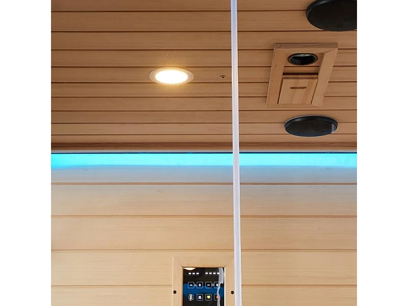 Combi Sauna Infrarouge Douche Hammam Boreal® IR-H-220D - droite