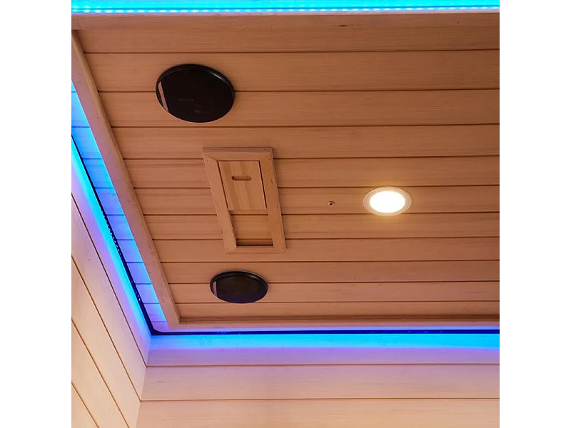 Combi Sauna Infrarouge Douche Hammam Boreal® IR-H-220G - gauche