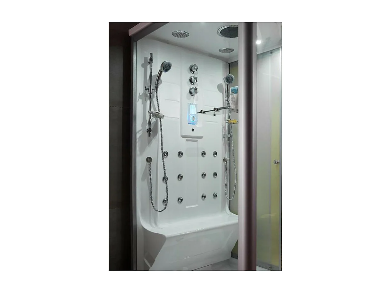 Combi Sauna Infrarouge Douche Hammam Boreal® IR-H-220G - gauche