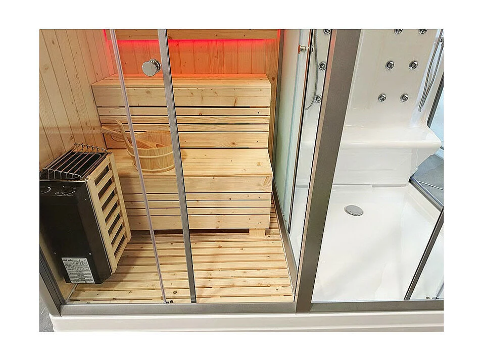 Combi Sauna Douche Hammam Boreal® SH220G - gauche