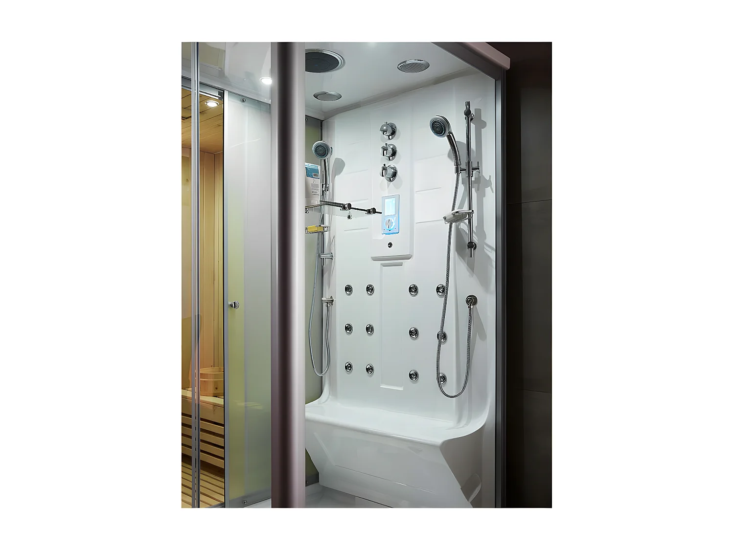 Combi Sauna Douche Hammam Boreal® SH220D - droite